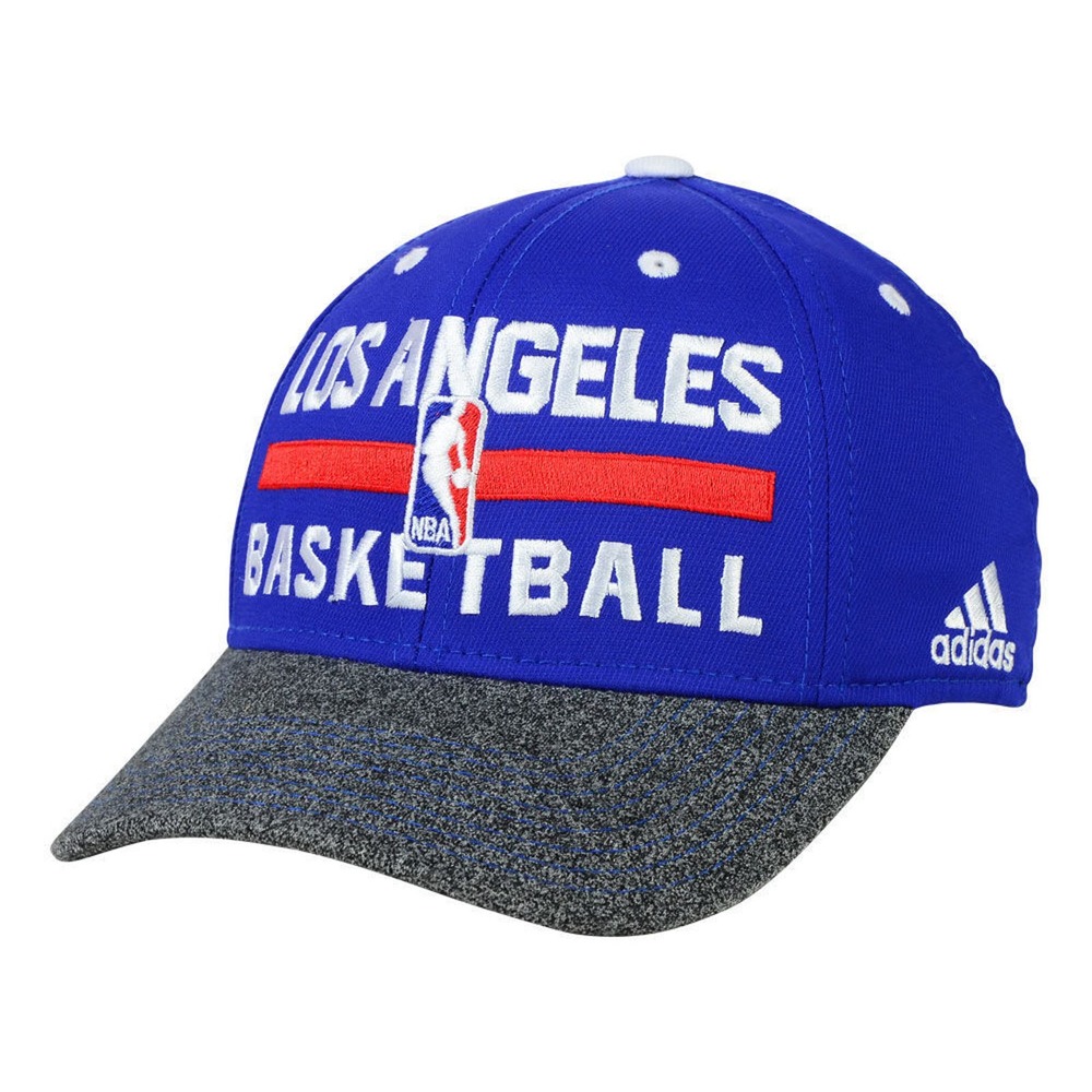 Los Angeles Clippers Men's Adidas NBA Basketball Practice Flex Fit Blue Hat Cap